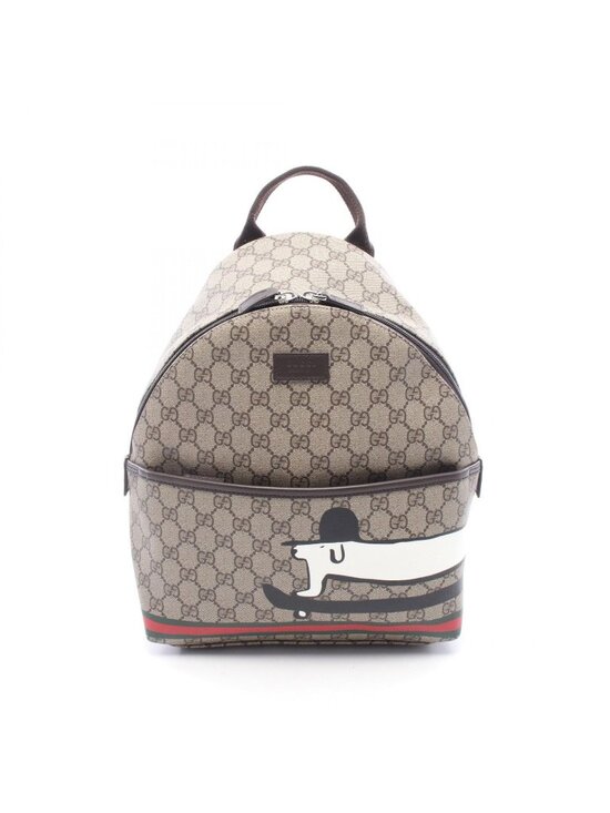 Gucci Backpack Children\'s GG Supreme Kim Seung Yeon Flower Print Beige Brown main image 6